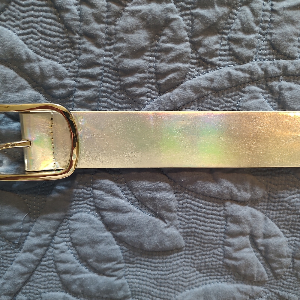 Iridescent Silver Women's Belt